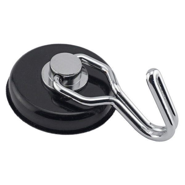 Master Magnetics Black 7580 Magnetic Hook Organizer, Rotating Swing Hook, 65 lb Pull Force