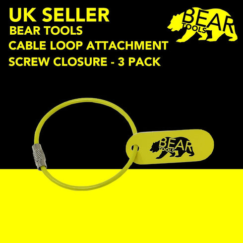 BearTOOLS Cable Loop Attachment, Wire Key Chain Loop with Screw Gate for Hanging Tools (3)