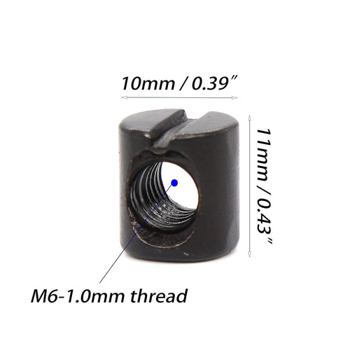 binifiMux 100pcs M6x15mm/25mm/35mm/45mm/55mm/65mm/75mm Baby Bed Crib Screws Hardware Replacement Kit, Black Hex Drive
