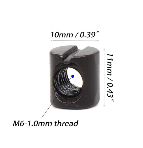 binifiMux 100pcs M6x15mm/25mm/35mm/45mm/55mm/65mm/75mm Baby Bed Crib Screws Hardware Replacement Kit, Black Hex Drive
