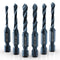 THINKWORK 6 Pack Combination Drill Tap & Tap Bit Set, 3-in-1 Anti-Rust Black Titanium Coated in SAE Sizes