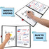 Double-Sided Whiteboard - Portable 12" x 9" Dry Erase Boards with 3 Markers, Eraser, and Red Elastic Pen Tray