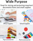 Forvencer 10 Pack Binder Pocket - Super Heavyweight Poly Binder Pocket with Hook and Loop Fasteners