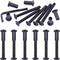 Swpeet 25Pcs M6x55mm Carbon Steel Black Hex Drive Socket Cap Bolts Assortment Kit with 1 Allen Wrench