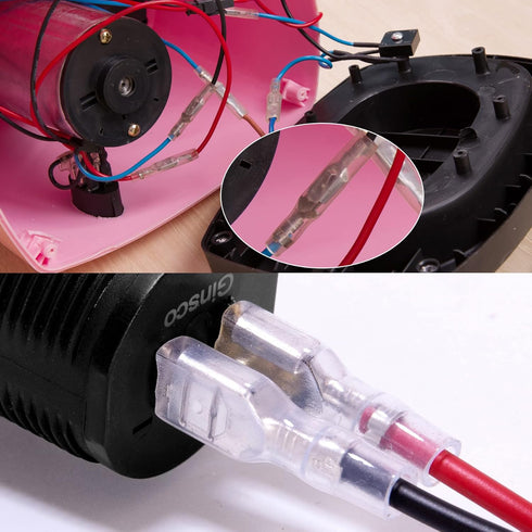 Ginsco 324 Pcs Clear Heat Shrink Tubing Cable Wrap Kit, 6 Sizes f1.5/2.5/3/5/6/10mm