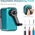 Manual Pencil Sharpener Hand Crank for Kids with Auto Stop Function, Charcoal Pencil Sharpener (Blue 1)