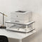 Furinno Just 2-Tier Toolless Multipurpose Printer Stand, Display Storage Shelf, White w/White Tube
