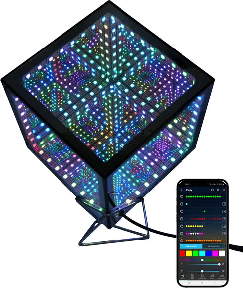 Tinyimi Infinity Hyper Cube LED Light Multicolor Desk Night Light with USB Controller