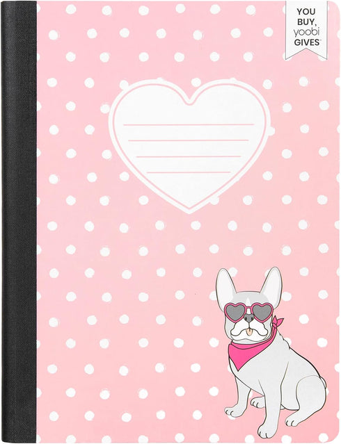 Yoobi 1-Subject 7.5 x 9.75 Composition Notebook Set, 3-Pack of Kids College Ruled Notebooks, 100 Sheets Each