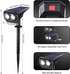 2 4 Pack) Flacchi Solar Lights Outdoor Waterproof - Lighting Modes Solar Powered Garden Yard Spot Lights for Outside
