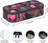 Tropical Palm Leaf Pink Flamingos Pencil Case Bag - School Office Marker Desk Organizer for Kids, Students