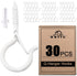 ADIIL 30 PCS Q Hanger Hooks with Safety Buckle, Windproof Screw Hooks