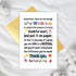 Supoeguk Lovely Thank You Card for Friend, Appreciation Card for Boss Coworker, Poem Thank You Card for Teacher, Sweet