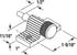 9850 1 Defender Security U Lock, in., Zamac Cast Housing w/Aluminum Bolt, White, Twist-In Action