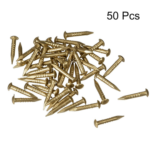 uxcell Small Tiny Brass Nails, 1.5x10mm for DIY Decorative Pictures, 50pcs