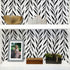 Wudnaye Black and White Peel and Stick Wallpaper, Leaf Contact Paper 17.7 inch × 78.7 inch, Self Adhesive Decorative