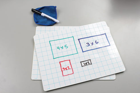 Teacher Created Resources TCR77253 Math Grid Dry Erase Boards - Set of 10, Multi