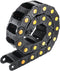 Fielect Drag Chain Cable Carrier, Open Type with End Connectors R55 25X50mm, 1 Meter Plastic for CNC Router Machines