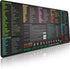 Excel Shortcut Keys Mouse Pad - Extended XXL Cheat Sheet Gaming Mousepad, Non-Slip Stitched Edge for PC Office