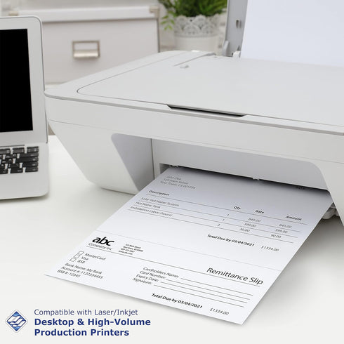 PrintWorks Professional 3 1/4" Perforated Paper, 500 Sheets, 24 lb, White (04117)