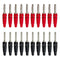 Qingdinu 40 Pcs Banana Plugs, 4mm Connector, Red and Black Dual-Color, High Current,