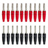 Qingdinu 40 Pcs Banana Plugs, 4mm Connector, Red and Black Dual-Color, High Current,