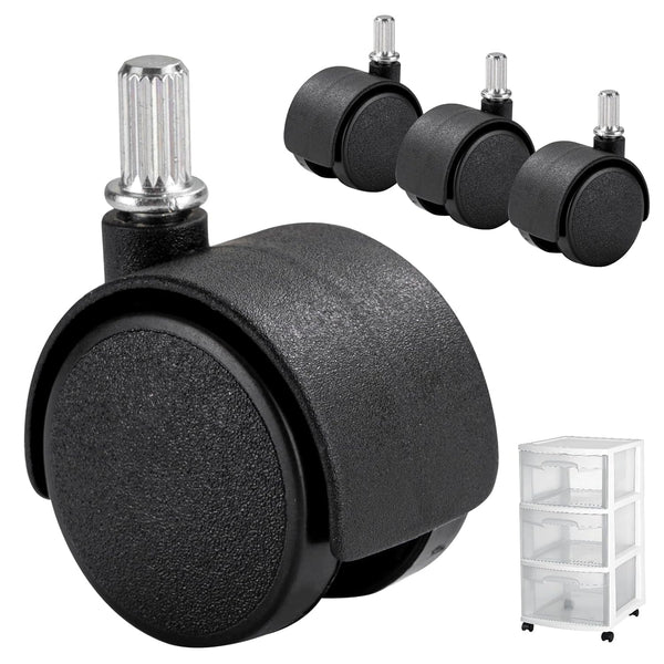 Fevbcnrj 4 PCS Replacement Casters Wheels Compatible with Sterilite 3 Drawer Cart, M8