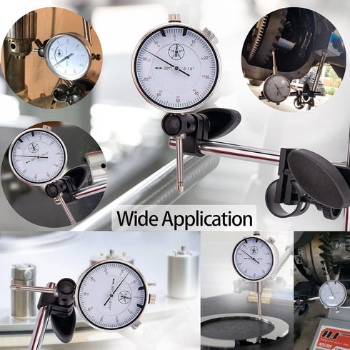 Dial Indicator with Magnetic Base Holder, Precision Inspection Set, 0-1.0" Tester Gage, 0.001" Precision Dial Test