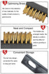 Brass Wire Brush Rust Remover, Small Brass Brush for Cleaning and Paint Stripping (Brass, 12.00)