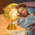 Decorative Table Lamp, Battery Powered Ramadan Desk Lamp with Crescent Table Light for Bedside Nightstand and Kid's