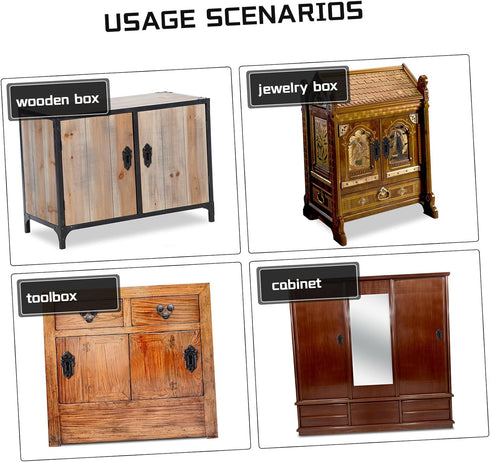 2pcs Toolbox DOITOOL Latches Jewelry Kit Small Storage Cabinet Small Storage Bench Retro Furniture Vintage Furniture