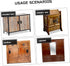 2pcs Toolbox DOITOOL Latches Jewelry Kit Small Storage Cabinet Small Storage Bench Retro Furniture Vintage Furniture