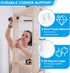0.75x0.75x1.3, 20 Pack PATIKIL Plastic Corner Braces L-Shape Bracket Right Angle Board Holder Shelf Support with Screws
