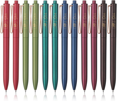 Mr. Pen Retractable Gel Pens, 12 Pack, Black Ink, Fine Point 0.5mm, Fast Dry, Aesthetic Pens for Journaling