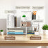 Jollygleam Desktop Shelves, White Bookshelf Desktop Organizer and Desktop Storage