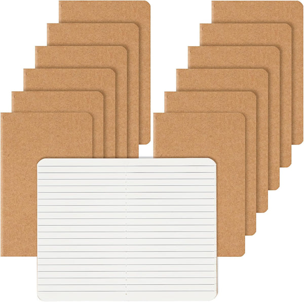 EOOUT 12 Pack Little Notebooks, 3.5" x 5.5" Softcover Mini Notebooks, 30 Sheets, 60 Lined Pages