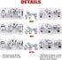 Hilitchi 123Pcs Metric Hydraulic Zerk Grease Fittings Assortment Kit