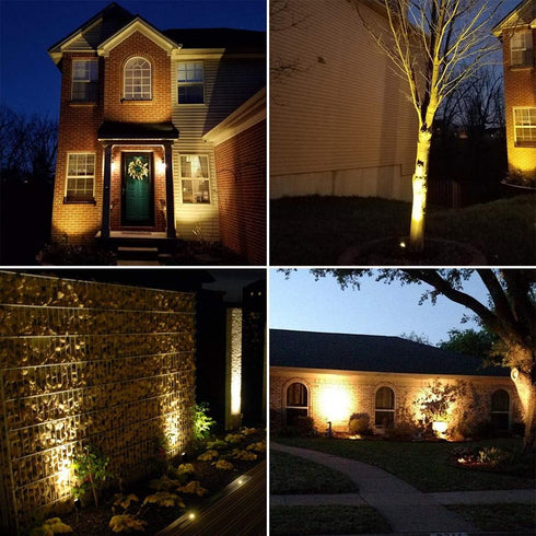 10W,120V (2 Packs) Outdoor Landscape Lighting AC,Warm White Waterproof LED Landscape Lights for Yard,Patio,Lawn, Wall