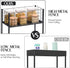 KINGRACK 3-Tier Metal Rolling Utility Cart, Slim Storage Trolley for Kitchen, Bathroom, Laundry Room, Office, Black