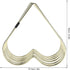 Watris Veiyi Gold Files Folder Stand, Desktop Iron Storage Rack, 5 Slot Heart Shaped File Holder for Office Home Decor