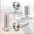 uxcell M5x12mm Machine Screws - Hex Socket Round Head Screw, 304 Stainless Steel Fasteners, 20pcs