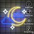 Dimmeable 14x13-Inch Moon Star Cloud Neon Sign - Moon Star Cloud LED Light for Kids, Teens, Baby Bedroom, Game Room