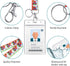 Outus 5 Pieces Teacher Lanyard Keychain with ID Badge Holder for Women, Novelty Education Themed Lanyards