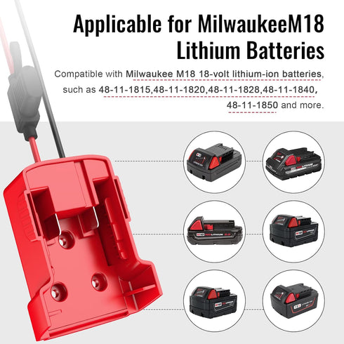 Power Wheels Adapter for Milwaukee M18 Battery, Compatible with Fisher-Price 12 Volt Power Wheels