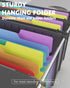 Plastic Expanding Hanging File Folders, 7 Pocket Extra Capacity Accordion Hang Folder, Letter Size, 3 Pack