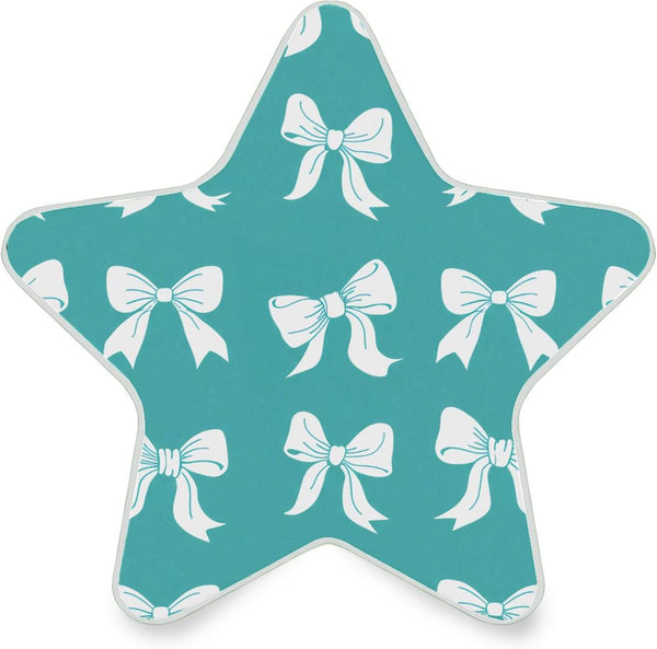 Burbuja Bows on Teal LED Night Light Plug into Wall 0.2W Star-Shaped Nightlight