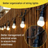 Dapute 30 Pack Outdoor String Light Hooks, Metal Steel Hooks for String Lights, Screw in Lights Clips for Light Wire