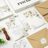 50 FYSUIMU Pcs Funeral Thank You Cards Bulk with Envelope Sticker Floral Sympathy Blank Note Cards White Flower Cross