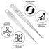 Vin Beauty 1-15mm Inch 5/8" 15mm 1/32" 1.0mm Taper Gauge Taper Welding Gauge & Metric Stainless Steel Double Sided Max