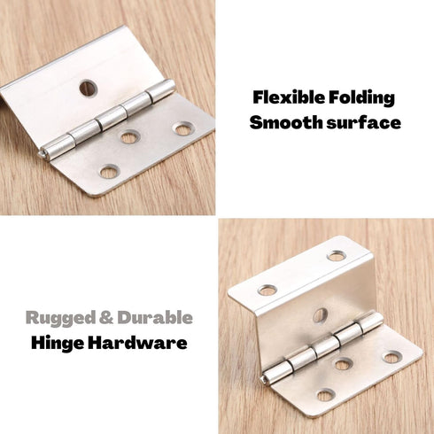 2 12 Yetaha PCS Three-Folding HingesVintage Folding Bench Hinge Hardware with Screws, Jewelry Chest for Wooden Box Door
